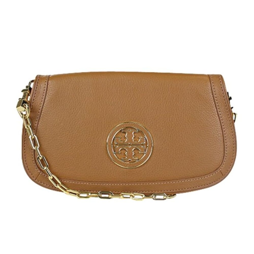 Tory Burch Leather Amanda Logo Clutch